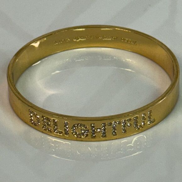 Kate Spade Gold & Crystal Delightful Bangle Bracelet - Picture 2 of 3
